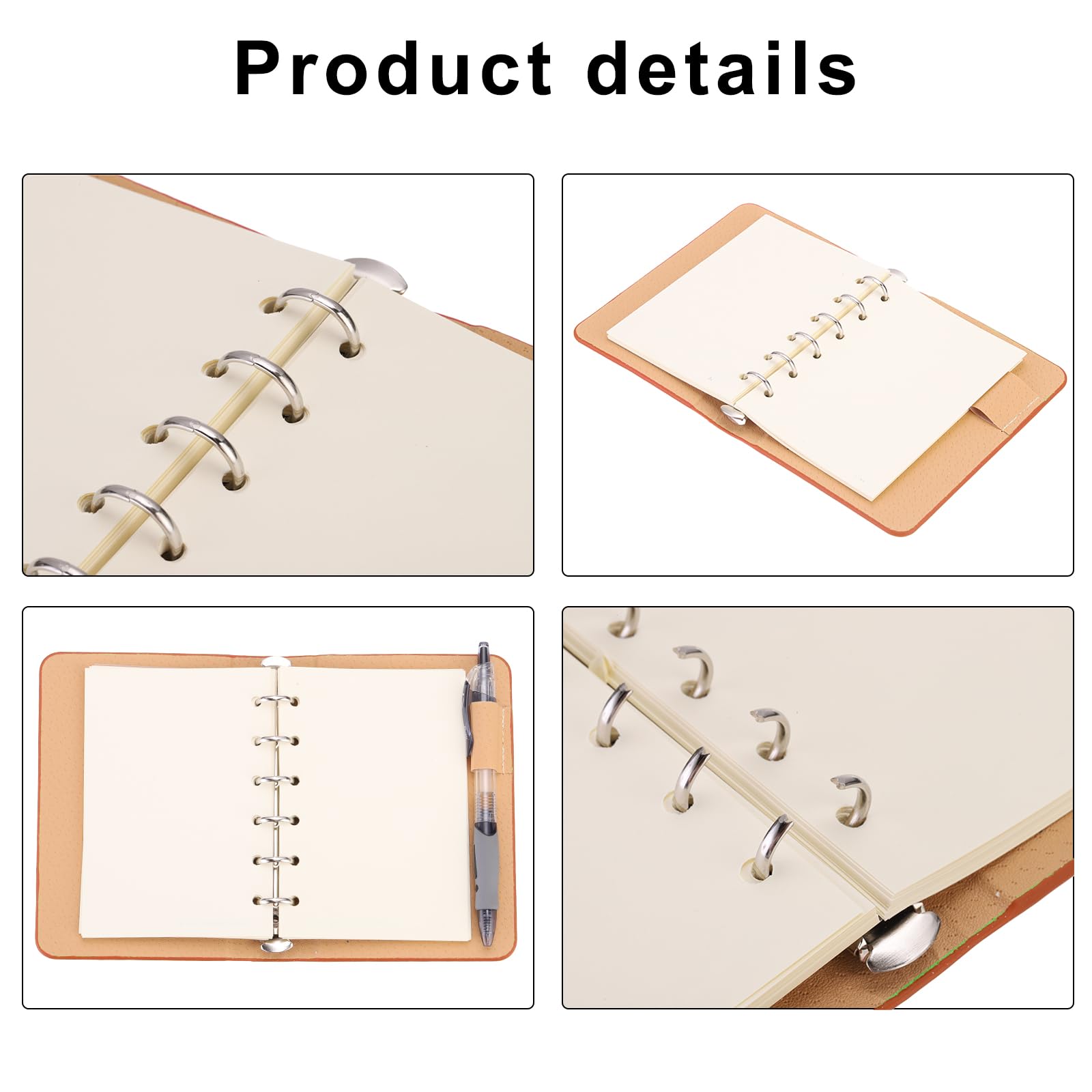 Amazon | PATIKIL 6リングバインダーカバー A7レザーノートブック